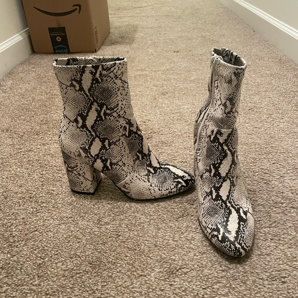 Madden girl snake skin booties
